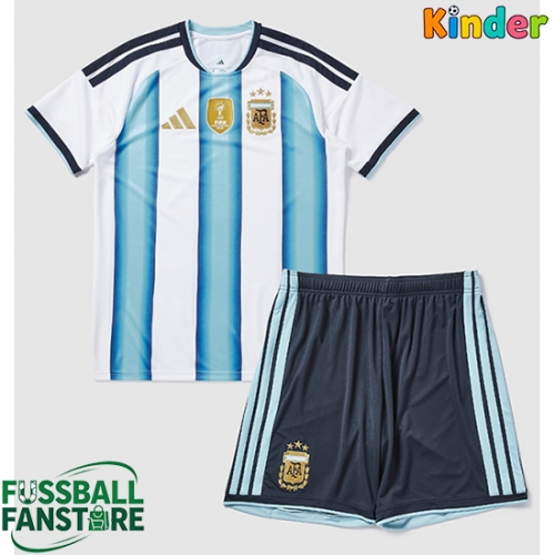 Argentinien Replik Heimtrikot Kinder WM 2026 Kurzarm (+ Kurze Hosen)